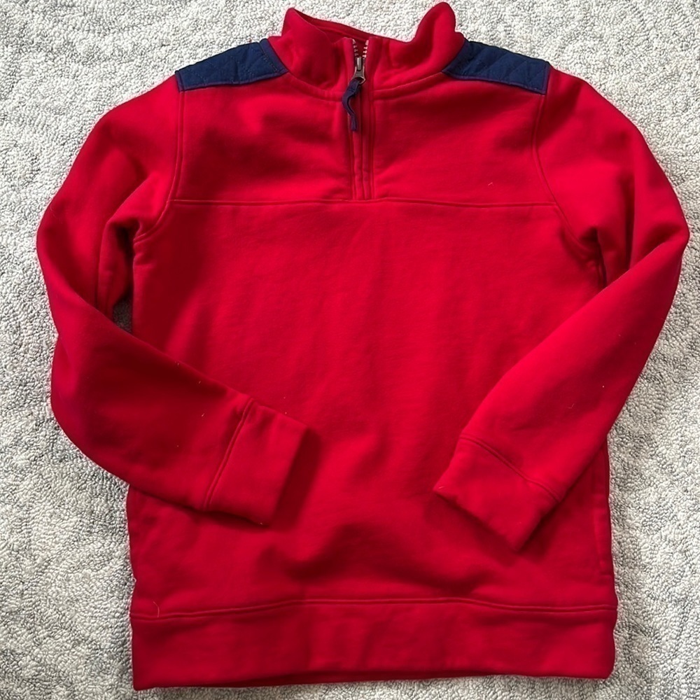 𝅺boys Lands’End Red Sweater Size 10/12